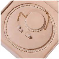 Luckice Perlenketten-Set 4/5mm, 7/8mm, 9/10mm, Perlenketten-Set Sterling Silber Perlenkette (halskette silber 925, Choker Perle Halskette Set für Frauen Mädchen Dekorationen), Halskette, Armband, Ohrringe Set,Weihnachtsgeschenk,Neujahrsgeschenk