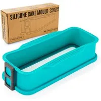 Goods+Gadgets Backform GOODS+GADGETS Silikon Springform Backform 23 cm mit Glasboden, Antihaftbeschichtete Kuchen-Form & Glasboden