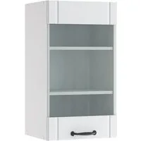 Vicco Glashängeschrank Fame-Line, Weiß Landhaus/Weiß, 40 cm (1-St)