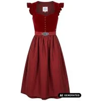 MarJo Dirndl Dirndl True Love 70cm Länge kirsche