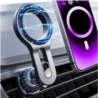 LISEN Smartphone-Halterung MagSafe Autohalterung Lüftung Magnet Handyhalterung Auto KFZ iPhone, (20 N52-Magnete, 30N Kraft, Luftauslass frei, MagSafe, 360° drehbar)