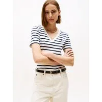 Tommy Hilfiger T-Shirt CODY V-NECK SHORT SLEEVE mit V-Ausschnitt, Baumwolle, Slim Fit
