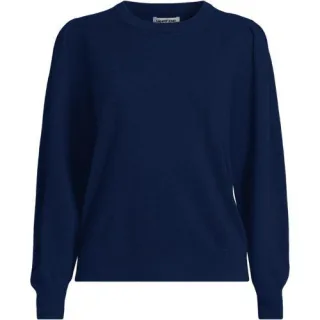 Kaschmirpullover mit Puffärmeln für Damen in Plus-Größe, Damen, size: plus, Elfenbein, Kaschmir, by Lands' End
