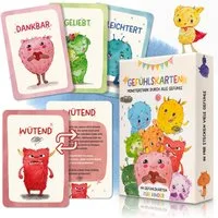Eulentaler Spiel I 44 pädagogisch wertvolle Gefühlskarten für Kinder, von Erzieherinnen gestaltet, I Emotionen erkennen & benennen, mit kindgerechten Erklärungen