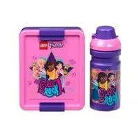 LEGO Lunch-Box Set Friends lila/pink, 2-teilig, mit Trinkflasche