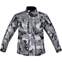 Alpha Speeds Motorradjacke Kinder Motorrad Textil Jacke Biker wasserdicht Jacke mit Protektoren Sport, Innenjacke ist trennbar: All Season, Camouflage Grau