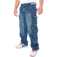 Jet Lag Cargojeans Jeans Jet Lag 007 denim light navy weites Bein