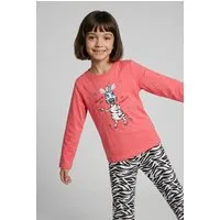 bonprix Pyjama (Set, 2 tlg) bequeme Passform, aus Baumwolle, Hose mit elastischem Bund