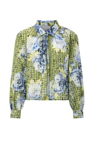 Rich & Royal - Printed Blouse urban lime - Gr. - 42