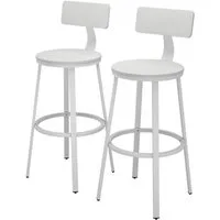 Vicco Barhocker Caracas, Weiß, 34 x 102 cm 2er Set (2 St., 2-er Set)