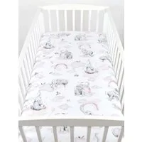 BabyLux Spannbettlaken BABYLUX SPANNBETTLAKEN 60x120 cm Spannbetttuch Baumwolle Kinder Baby, 125. Elefanten Rosa