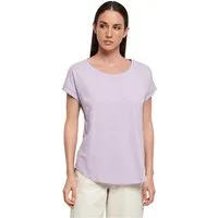 urbandreamz T-Shirt Damen Kurzarm Rundhals Long Slub Shirt hinten lang geschnitten