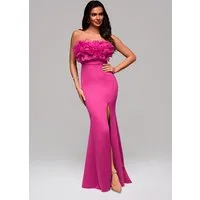 OMBRE Abendkleid Elegantes Abendkleid mit voluminösem Rüschen-Oberteil