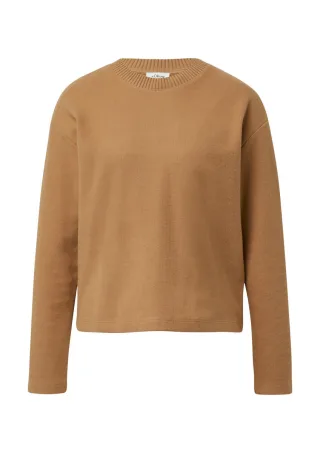 s.Oliver Red Label - Weiches Longsleeve mit Rippstruktur braun - Gr. - 40
