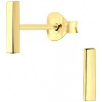 ALEXANDER YORK Paar Ohrstecker STAB in Gold, 2-tlg., 925 Sterling Silber
