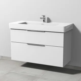 Sanipa 3way Waschtischunterbau zu Laufen Pro S Waschtisch mit 2 Auszügen, Weiß-Soft UM77043