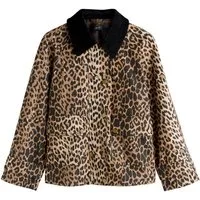 Next Kurzjacke Wachsjacke mit Cordkragen (1-St)