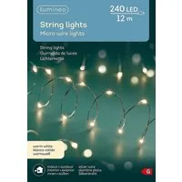 Lumineo LED-Lichterkette Lumineo Lichterkette STRING LIGHTS 240 LED 12 m warm weiß, Silberdraht, 8h-Timer, Indoor/Outdoor, IP44, Micro LEDs