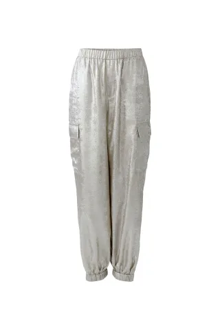 Oui - Cargohose silver - Gr. - 40