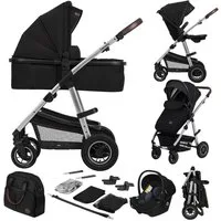 lionelo Kombi-Kinderwagen Amber 3in1, (Set), 3in1/babyschale 0-13kg/Tasche/Moskitonetz/Regenschutz/Boho