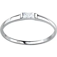 Order & Smile Schmuck Silberring Schlichter Ring mit Stein aus Silber 925