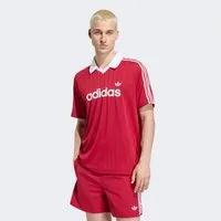 adidas Originals Poloshirt PINSTR JSY sportlicher Stil, ohne Verschluss, aus Polyester, Kurzarm