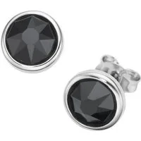 GIORGIO MARTELLO MILANO Paar Ohrstecker mit schwarzen Zirkonia, Silber 925