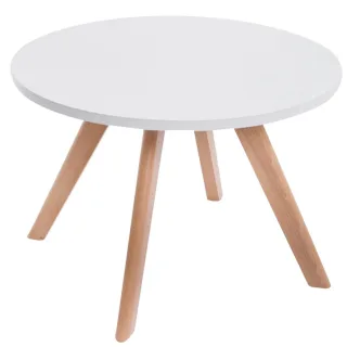 Couchtisch Wohnzimmertisch CORINA 60x60 cm Buche / Weiss
