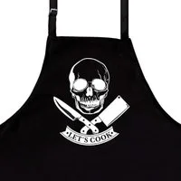 nomsum Kochschürze "Lets Cook" für Herren OneSize aus Baumwollmischung in Schwarz