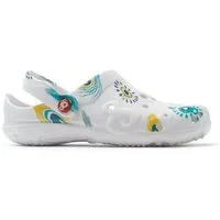 Schuzz Sandale Globule Clog Plume de paon weiss/bunt Damen Badeschuh