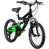 Galano Mountainbike FS180, 6 Gang Saiguan, Kettenschaltung, Kinderfahrrad 6 Gang 18 Zoll ab 5 Jahre 115-130 cm Mountainbike Fully