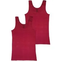 Toker Collection® Unterhemd Damen Achselhemd mit Satinkante 2 Stück (Packung, 2er-Pack) aus reiner Baumwolle