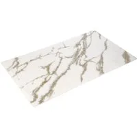 Vossen Badematte »Marble«, Höhe 16 mm, fußbodenheizungsgeeignet, Polyacryl, rechteckig