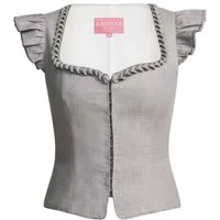 KRÜGER COLLECTION Dirndl Trachtenmieder Thalina hellgrau