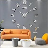 TUWENA Wanduhr DIY Wanduhren Mit 3D Visuelle Aufkleber, Mute große Wanduhr (Modern Design Wanduhren Geeignet für Home Dekoartikel,Büro und Hotel)