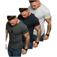 Amaci&Sons T-Shirt 3. LAKEWOOD 3er-Pack T-Shirts (3er-Pack) Herren Basic Oversize T-Shirt mit Rundhalsausschnitt