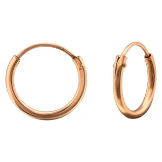 Kleine Creolen Ohrringe aus 925 Silber rosegold