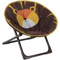 relaxdays Campingstuhl Faltbarer Moonchair für Kinder, Löwe