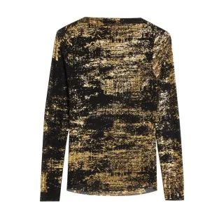 Ted Baker Karenha Skinny Fit Top Aus Schwarzem Mesh Mit Folienprint