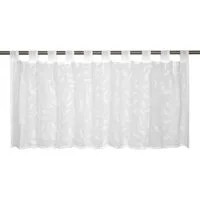 ELBERSDRUCKE Scheibengardine Bistrogardine mit Schlaufen Willow weiß 48 x 140 cm (1 St), Schlaufen, halbtransparent, ViskosePolyester, floral, bedruckt, modern