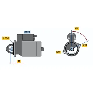 Bosch Anlasser 0,9 kW Hyundai Accent Coupe Elantra Lantra Pony