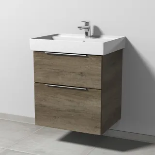 Sanipa 3way Waschtischunterbau zu Villeroy & Boch Collaro Waschtisch mit 2 Auszügen, Eiche-Nebraska UM83437