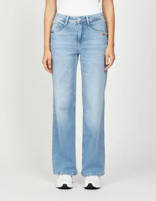 GANG Damen Jeans 94AMELIE WIDE - wide fit Jeans basic bleached wash