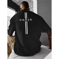 RMK T-Shirt Herren Shirt Rundhals Basic "PARIS France" aus Baumwolle