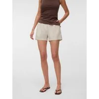 Vero Moda Shorts VMROSIE MW SHORT SHORTS NOOS Viskosemischung, mit Leinen, regular waist, teil-elastisches Bündchen