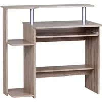 Wohnling Schreibtisch WL1.171 Computertisch WL1.171 94x90,5x48,5 cm Sonoma Modern (Sonoma 94x90,5x48,5 cm mit Tastaturauszug Modern), Bürotisch Home Office, PC-Tisch mit Stauraum