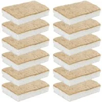 WENKO Geschirrschwamm Modell Coco, 12er Set, mit Naturfasern, 2-seitig, waschbar bis 40 °C
