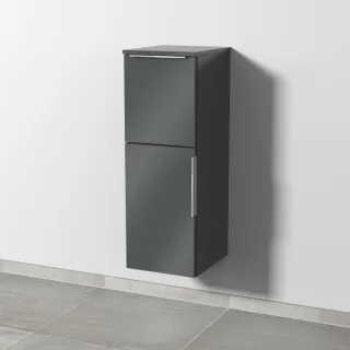 Sanipa 3way Mittelschrank mit 1 Tür und 1 Auszug, Anthrazit-Glanz, UF12479 UF12479