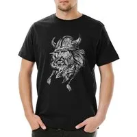 Urban Backwoods Print-Shirt Viking Head I Herren T-Shirt Wikinger Kopf Runen Vikings Runes (1-tlg) Walhalla Odin Thor Norse
