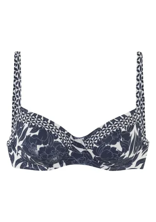 LASCANA - Sunseeker LM Bügel-Top navy-print - Gr. - 42D